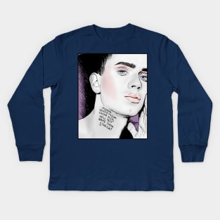 Drawing Pride: Erasure Kids Long Sleeve T-Shirt